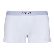 Ermenegildo Zegna Vitt underkläder med svart jacquardlogotyp White, He...