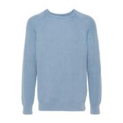 Drumohr Blå Crew-Neck Sweater Blue, Herr