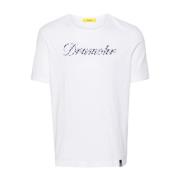 Drumohr Bianco Print T-shirt för Män White, Herr