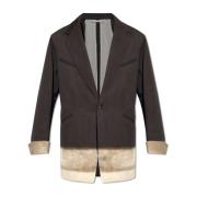 Maison Margiela Blazer med trompe loeil-tryck Black, Herr