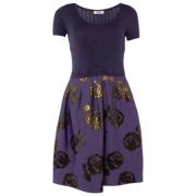 Moschino Pre-Owned Pre-owned Stickat klnningar Purple, Dam