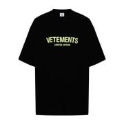 Vetements Begränsad Upplaga Logo T-Shirt Black, Herr