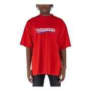 Vetements Logo Kampanj T-Shirt Red, Herr