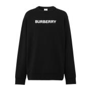 Burberry Logo Bomullssweatshirt Black, Herr