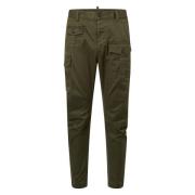 Dsquared2 Stiliga Multi-ficka Cargo Byxor Green, Herr