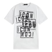 Dsquared2 Icon Stamps T-shirt White, Herr
