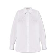 Stella McCartney Bomullsskjorta med blommotiv White, Dam