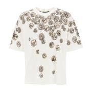 Dolce & Gabbana Coins Print Oversized T-Shirt White, Herr
