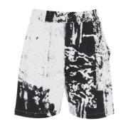 Alexander McQueen Fold Print Sweat Shorts Multicolor, Herr
