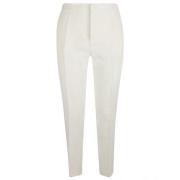 Fabiana Filippi Linnemix Viskosbyxor i Regular Fit White, Dam