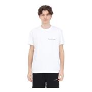 Calvin Klein Jeans Vit Logotyp T-shirt för Män White, Herr