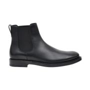 Tod's Svart läder ankelboot Black, Herr