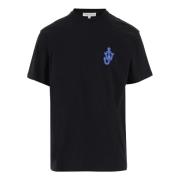 JW Anderson Svart bomullst-shirt med JWA-logotyp Black, Herr