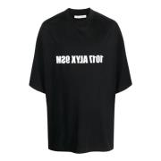 1017 Alyx 9SM Svart bomull T-shirt med logotryck Black, Herr