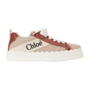 Chloé Vita och bruna Lauren Sneakers Multicolor, Dam