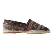 Dolce & Gabbana Multifärgade Buffalo Läder Slip-On Espadrillos Multico...