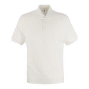 Brunello Cucinelli Bomull Jersey Polo Shirt White, Herr