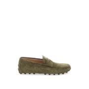 Tod's Mocka Läder Logo Loafers Green, Herr