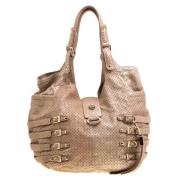 Jimmy Choo Pre-owned Pre-owned Laeder handvskor Beige, Dam