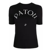 Patou Svart Stickad Tröja med Logotyp Black, Dam