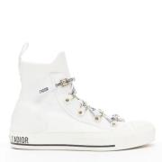 Dior Vintage Pre-owned Tyg sneakers White, Dam
