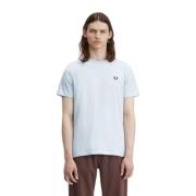 Fred Perry Broderad Logotee - Celeste Blue, Herr