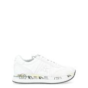 Premiata Vit läder Conny Sneaker White, Dam