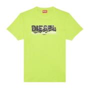 Diesel Grön Slim Fit Ekologisk Bomull T-shirt Green, Herr