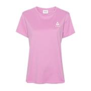 Isabel Marant Broderad Logotyp Jersey T-shirts och Polos Pink, Dam