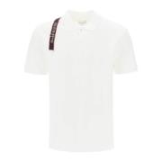 Alexander McQueen Polo T-shirt med Selvedge Logo och Harness-detaljer ...