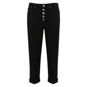 Dondup Svarta denim jeans för kvinnor Black, Dam