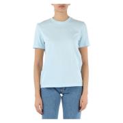 Calvin Klein Jeans Bomull T-shirt med Front Logo Patch Blue, Dam