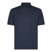 Herno Marinblå Polo Skjorta för Män Blue, Herr