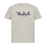 Woolrich T-shirt med logotyp Gray, Herr