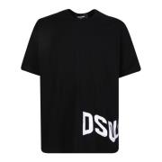 Dsquared2 Svart Logo Print T-Shirt Black, Herr