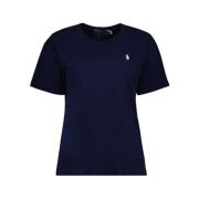 Ralph Lauren Marinblå Bomull Jersey T-shirt Blue, Dam