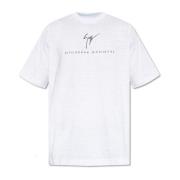 Giuseppe Zanotti T-shirt med logotyp White, Herr