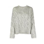 Brunello Cucinelli Round-neck Knitwear Gray, Dam