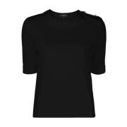 Fay T-Shirts Black, Dam