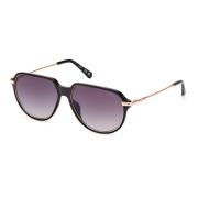 Guess Shiny Black Sunglasses with Smoke Shaded Lenses Multicolor, Herr