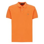 Ralph Lauren Orange Polo Skjorta med Ikonisk Pony Brodyr Orange, Herr