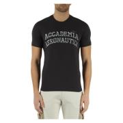 Aeronautica Militare Bomull Logo T-shirt Black, Herr