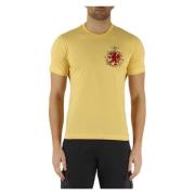 Aeronautica Militare Bomull T-shirt med Front Logo Brodyr Yellow, Herr