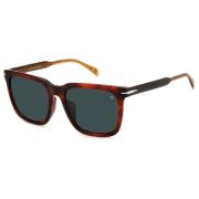 Eyewear by David Beckham Brown Horn/Blue Sunglasses Multicolor, Herr