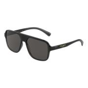 Dolce & Gabbana Black/Grey Sunglasses Black, Herr