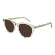 Saint Laurent Beige/Brown Sunglasses SL 405 Beige, Unisex