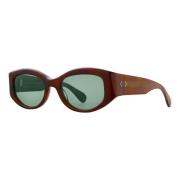 Garrett Leight Retro Biggie Sun Solglasögon Brun/Veridian Brown, Unise...