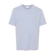 Maison Kitsuné Clear Blue T-shirts och Polos med Chillax Fox Patch Blu...