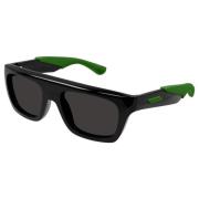 Bottega Veneta Black Green/Dark Grey Sunglasses Black, Herr