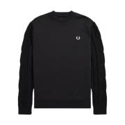 Fred Perry Klassisk Sweatshirt Black, Herr